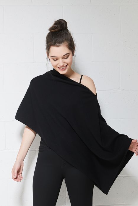 Cashmere & Cotton Poncho Style Scarf