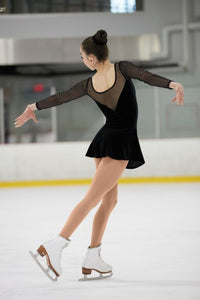 Plain Velvet Figure Skating Dress