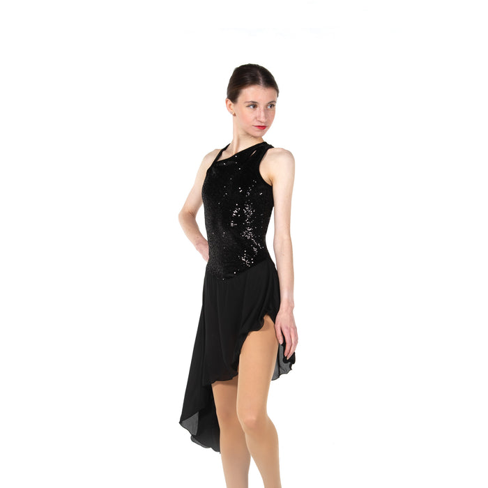 Sequin Chasse Dress: Black