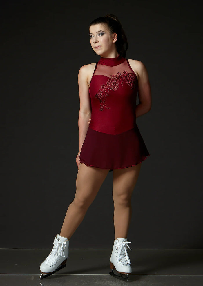 Burgundy Rose Dress