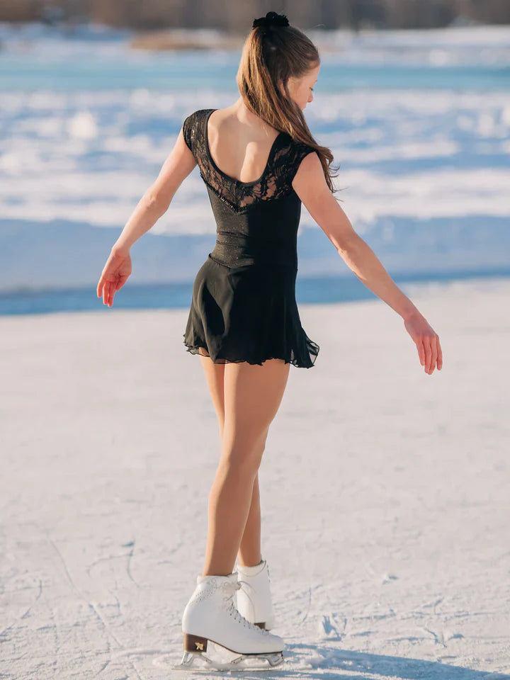 Beaded Black Lace Dress - ready to ship