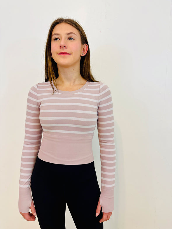 Striped Skating Crop Shirt