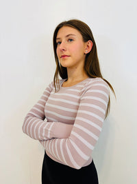 Striped Skating Crop Shirt