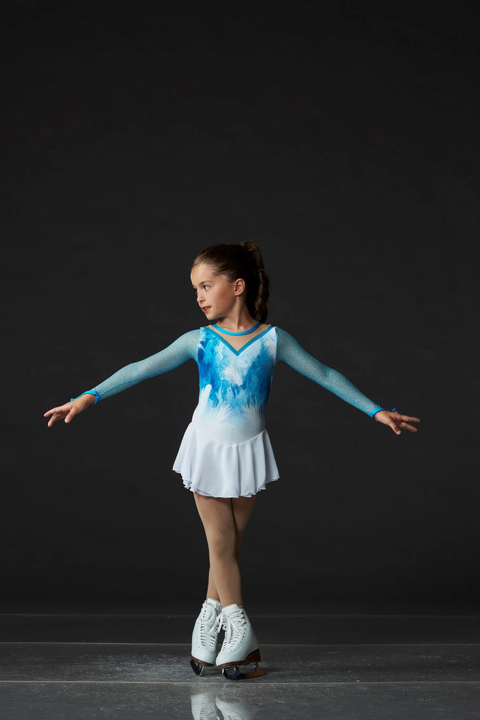 Elegant Marbled Turquoise Dress - Ready to ship