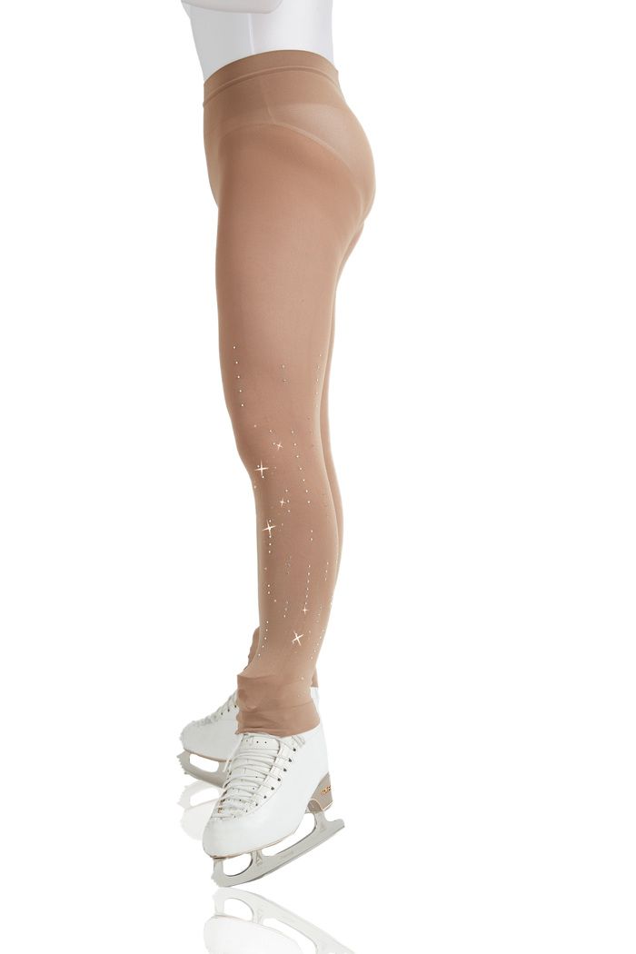 Figure Skating Tights Adorned With Swarovski Quality Crystals - Footless tights