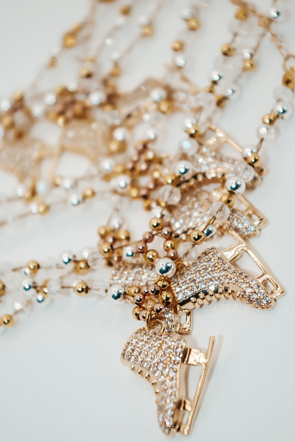 Gold Braided Skating Necklace