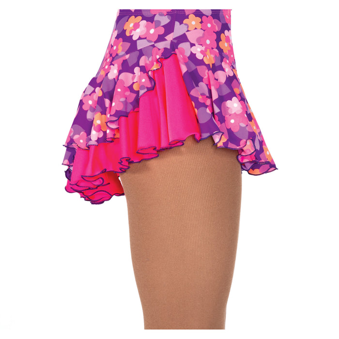 Double Back Skirt – Purple Flowers/Pink