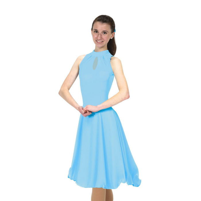 Keyhole Dance Dress Unembellished: Crystal Blue