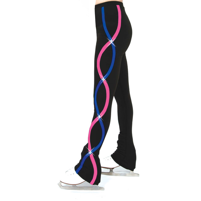 Ribbonette Leggings (Royal Blue/Pink)