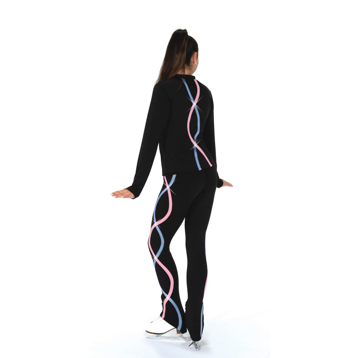 Ribbonette Leggings (Blush Pink/Blue)