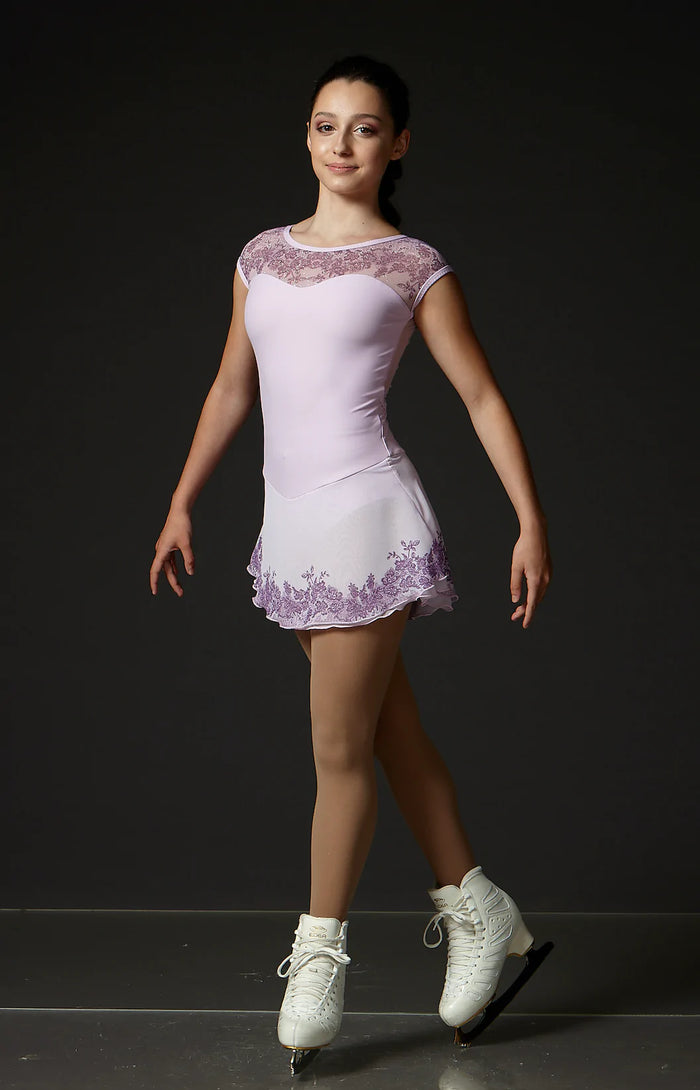 Lilac Mesh Lace Dress - Ready to ship