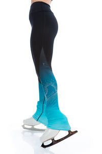 High Waist Pastel Sprinkle Skate Faded Legging - Blue