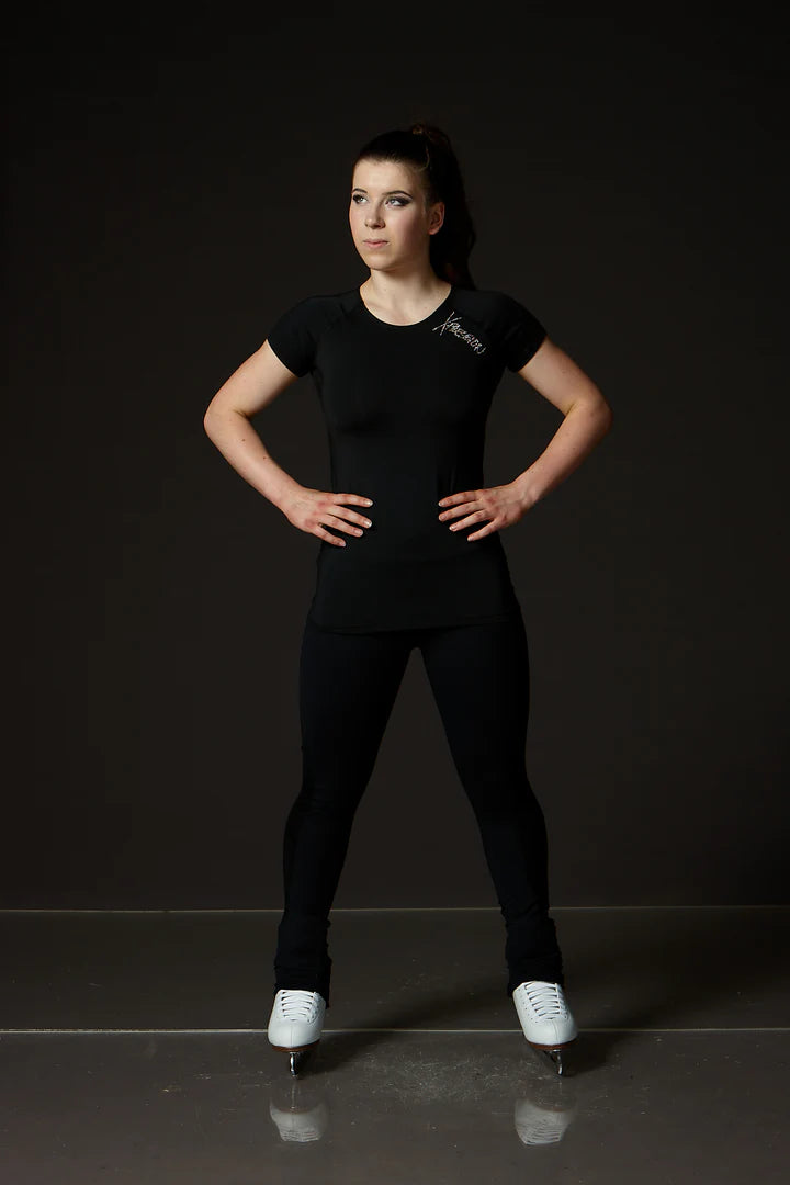 Performance short sleeve shirt with mesh insert - Black
