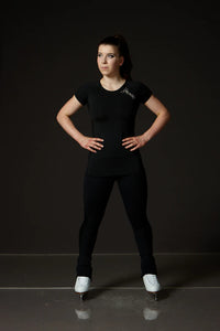 Performance short sleeve shirt with mesh insert - Black
