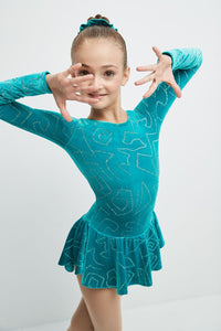 Born To Skate Figure Skating Glitter Dress