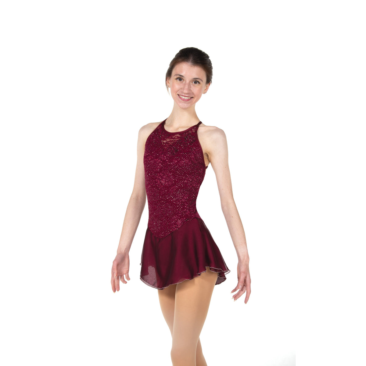 Tripoly Lace Dress: Wine