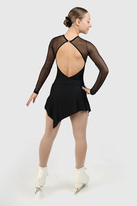 Black Shiny Nylon ESSENTIAL Dress