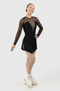 Black Shiny Nylon ESSENTIAL Dress