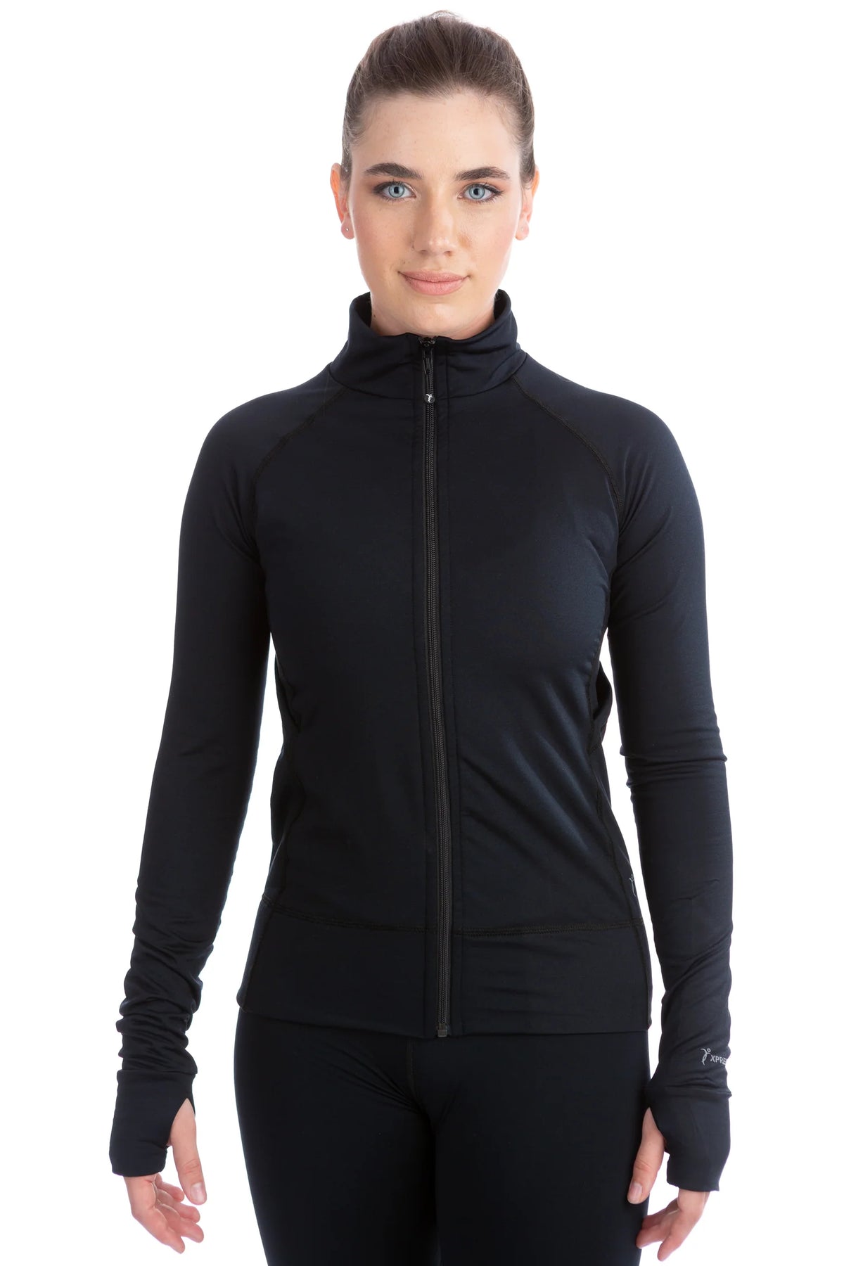 Black Tech Jacket with Thumb Slit