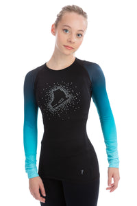 Faded Pastel Sprinkle Skate Top - Blue