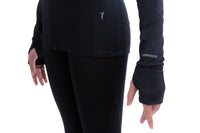 Black Tech Jacket with Thumb Slit