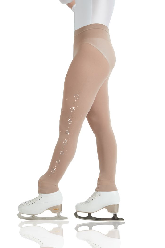 Figure skating tights adorned with Swarovski quality crystals