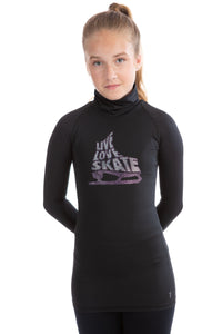 Black Live Love Skate Top - Purple