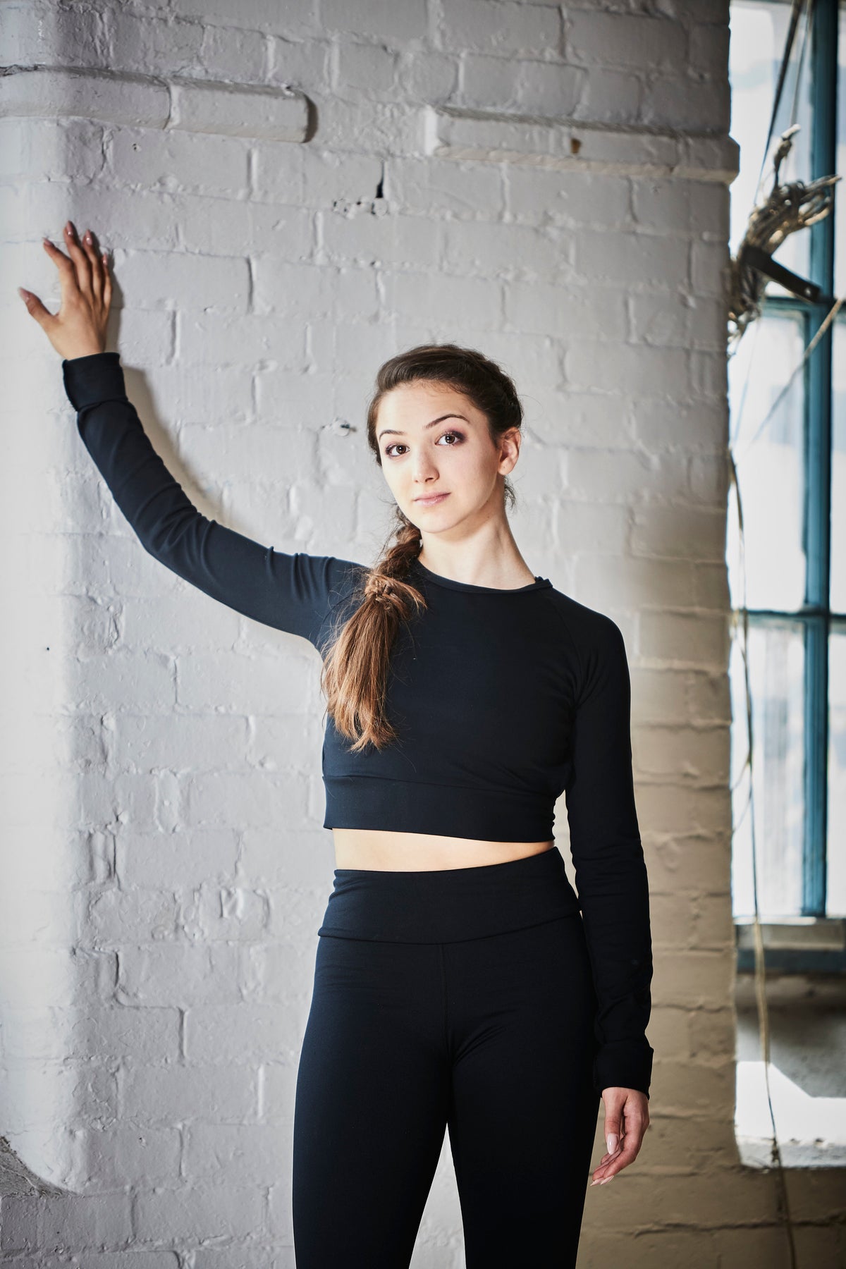 Open Back Long Sleeve Crop Top