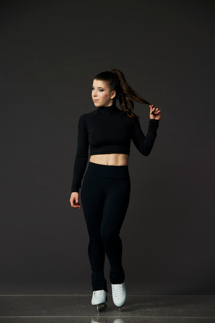 Turtleneck Black Crop Top