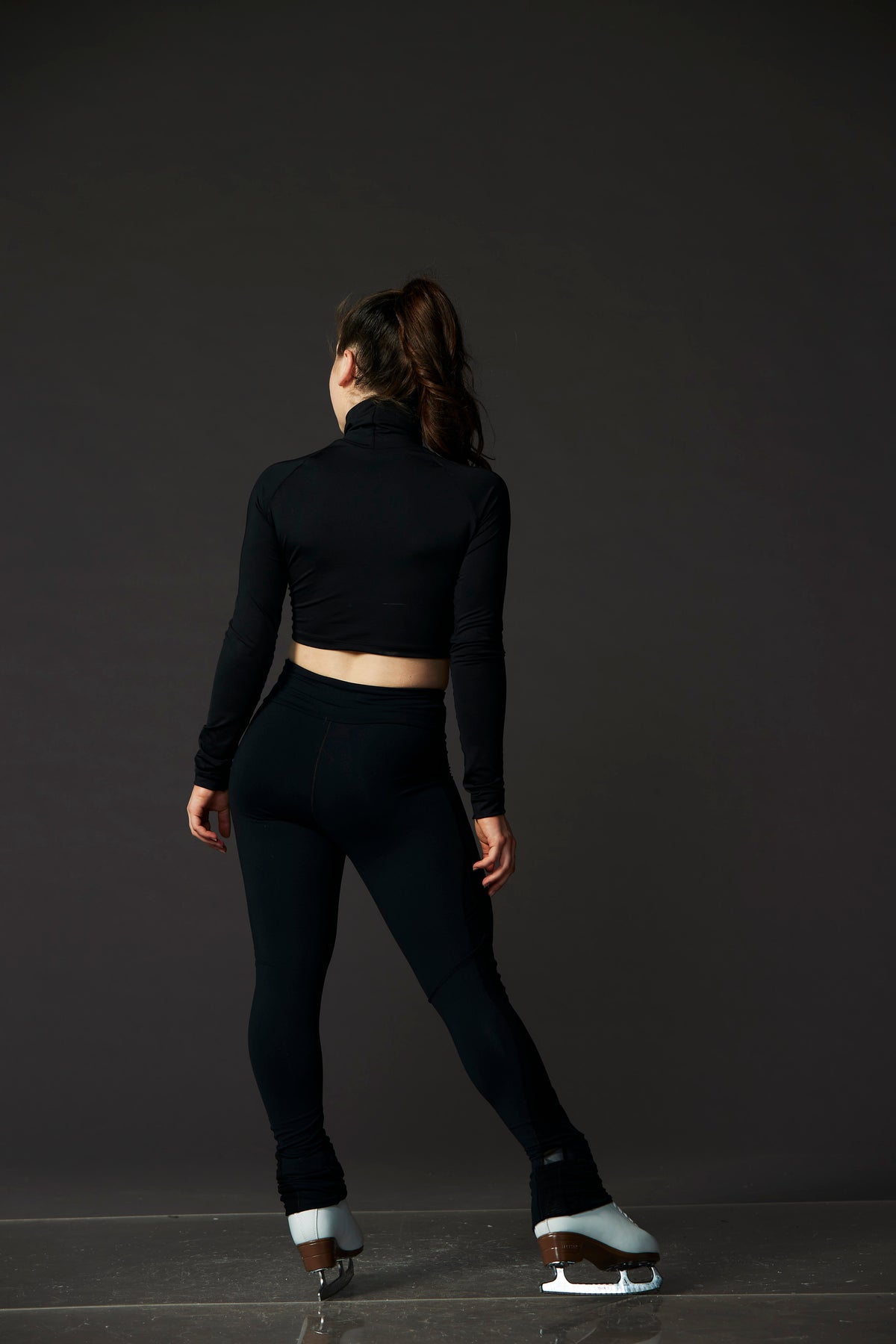 Turtleneck Black Crop Top