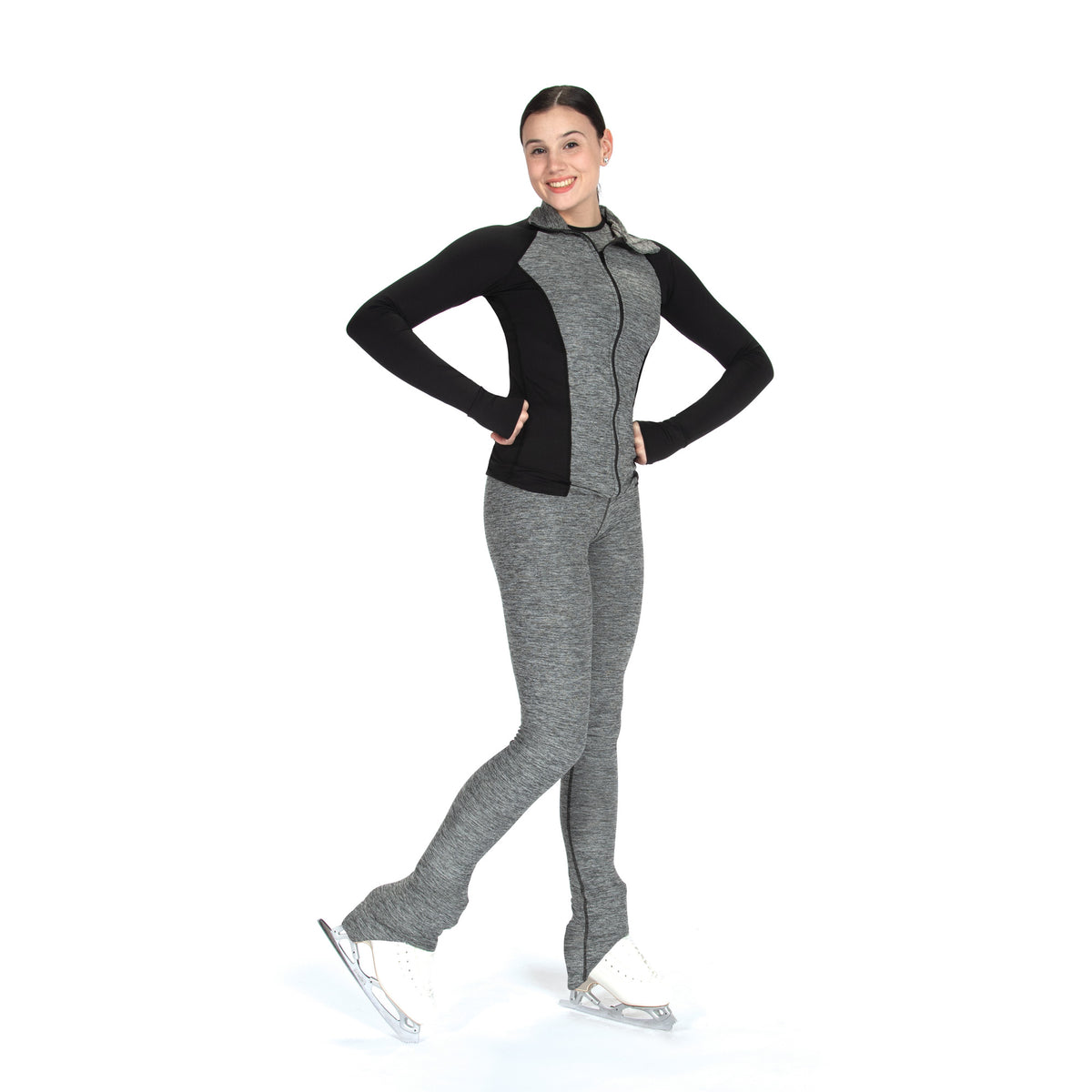 Core Ice Marled Leggings: Steel Grey