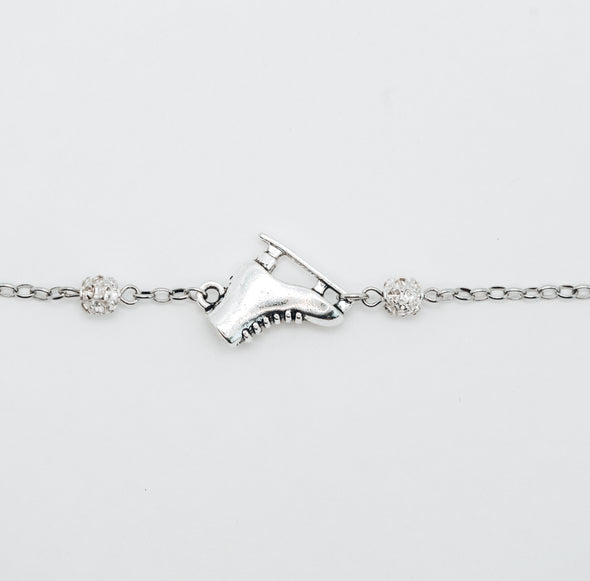 Classical Ice Skate Charm Bracelet