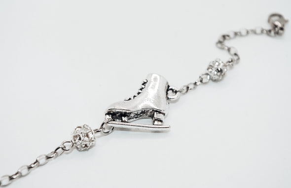 Classical Ice Skate Charm Bracelet