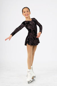 Born To Skate Figure Skating Glitter Dress