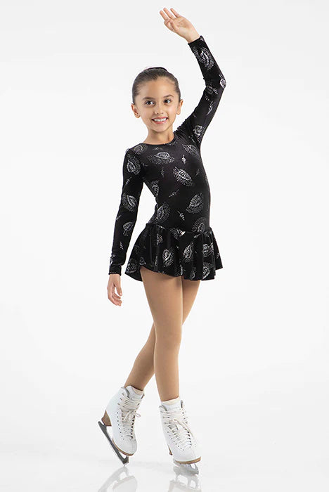 Born To Skate Figure Skating Glitter Dress