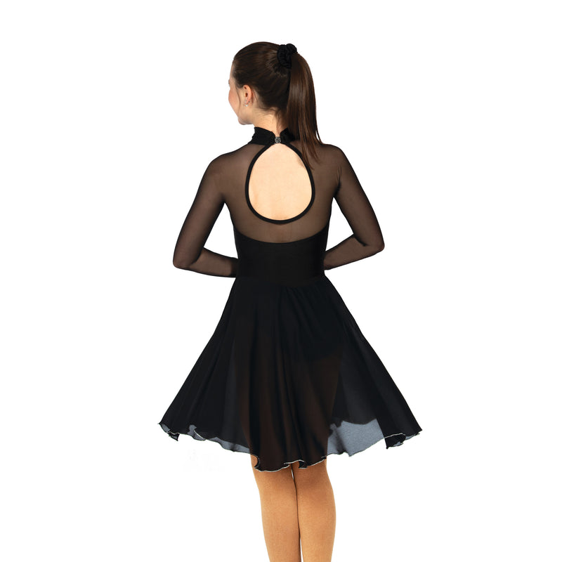 High Neck Dance Dress Unembellished: Black