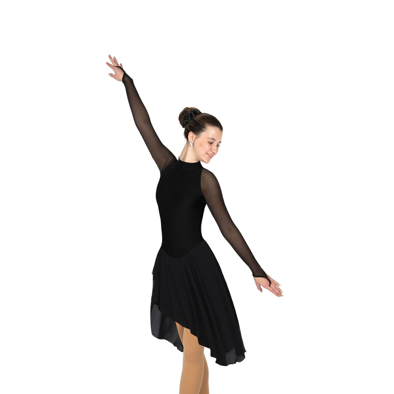 High Neck Dance Dress Unembellished: Black