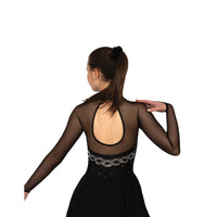 High Neck Dance Dress With Crystals: Black