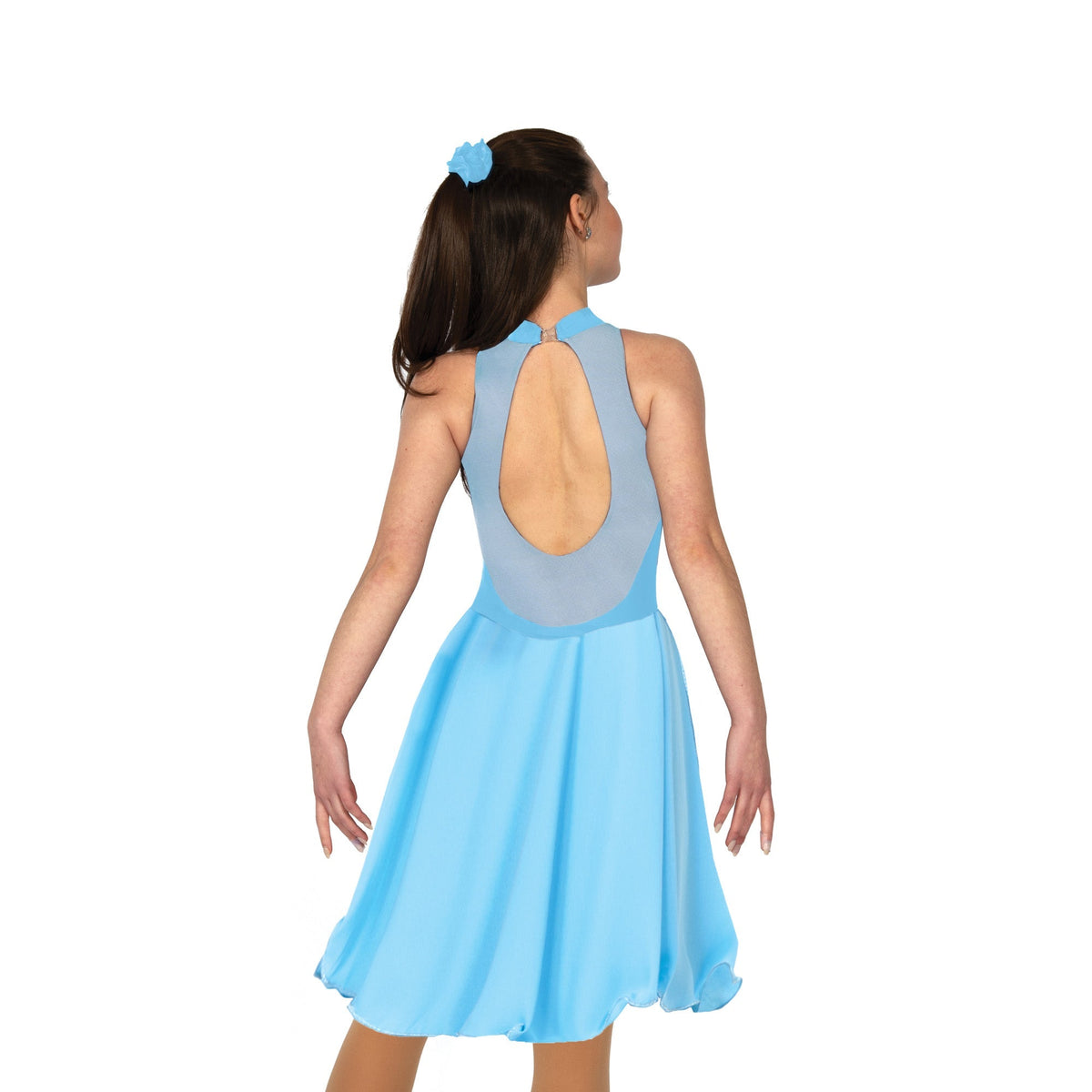 Keyhole Dance Dress Unembellished: Crystal Blue