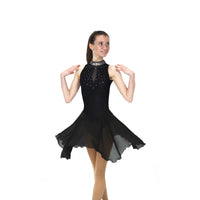 Keyhole Dance Dress With Crystals: Black