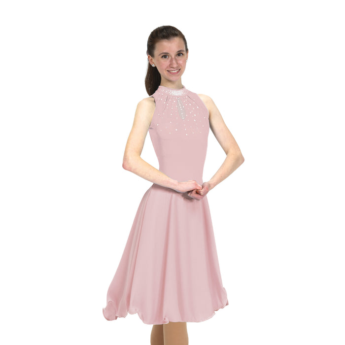 Keyhole Dance Dress With Crystals: Cameo Pink