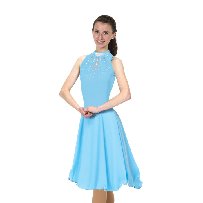 Keyhole Dance Dress With Crystals: Crystal Blue