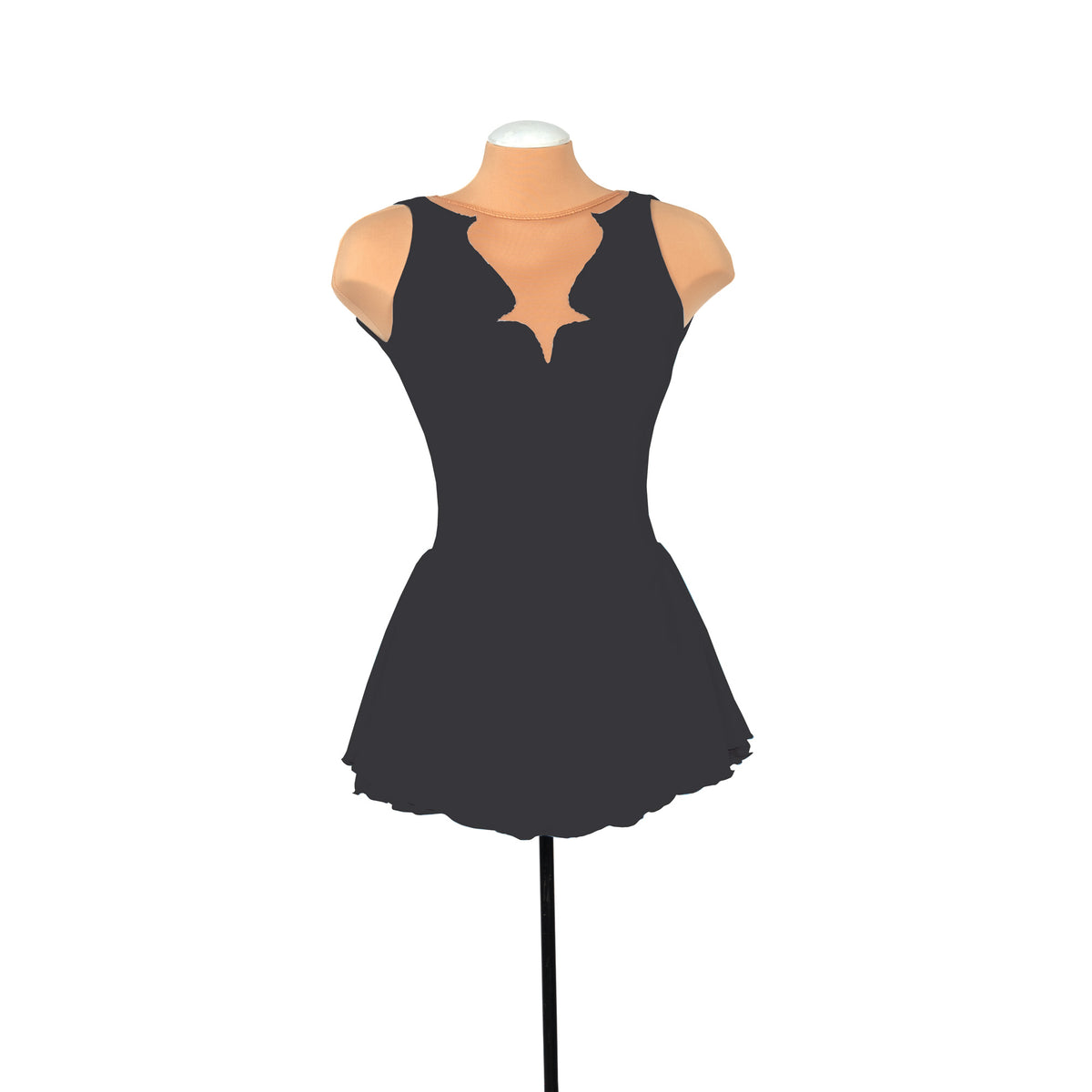 Fancy Cutwork Dress Unadorned: Black