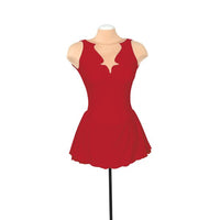 Fancy Cutwork Dress Unadorned: Red