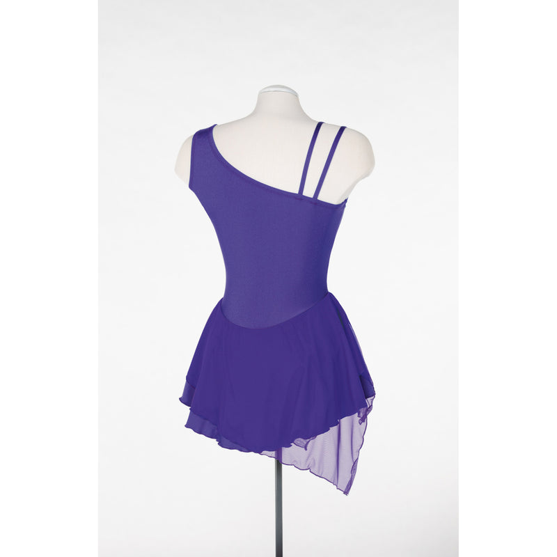 One Shoulder Dress Unadorned: Purple