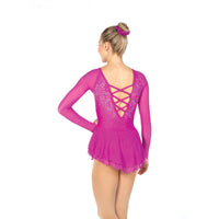 Deep V Dress Super Crystals: Magenta