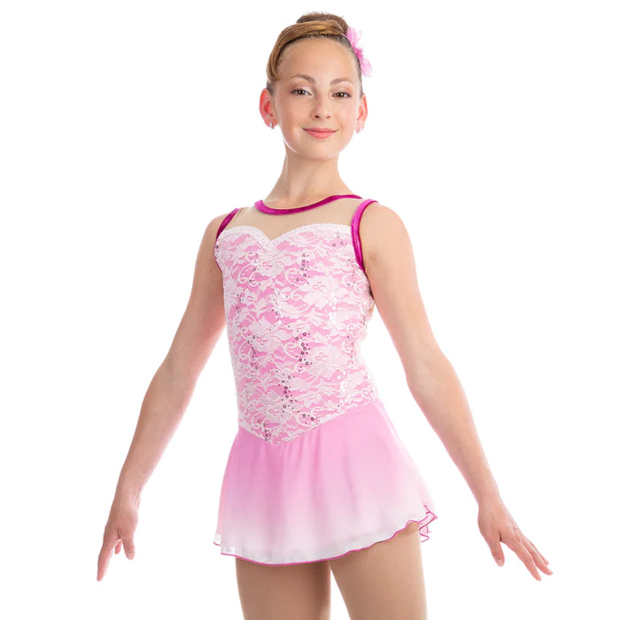 Elegant Baby Pink Lace Dress - Ready to ship skating dress